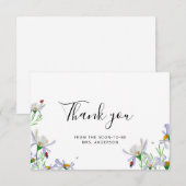 Wilde Bloem Bedankkaart (Voorkant / Achterkant)