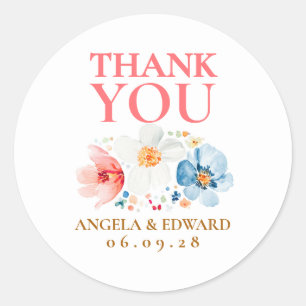 Wilde Bloem Bedankt Sticker