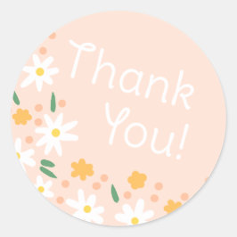 Wilde Bloem Bedankt Sticker