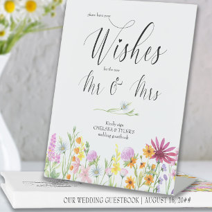 Wilde bloem Beemdboek Weddenschap Pedestal Sign Reclamebord Met Voetstuk