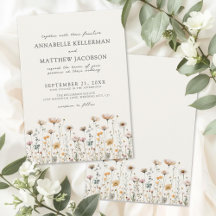 Wilde Bloem Beige Boho Bloemen Bruiloft