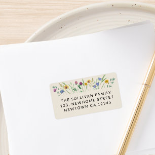 Wilde Bloem Beige Retouradres Etiket