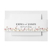 Wilde bloem Belly Band Uitnodigingen Wikkel (Voorkant Voorbeeld)