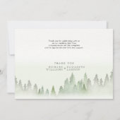 Wilde Bloem Berg Aquarel Bruiloft Bedankkaart (Achterkant)