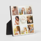 Wilde bloem Beste Mam ooit Foto Collage Fotoplaat (Voorkant)