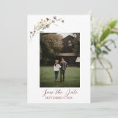 Wilde Bloem Bewaar de Datum Kaart (Staand voorkant)