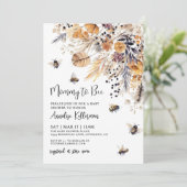 Wilde Bloem Bij Baby Shower Kaart (Staand voorkant)