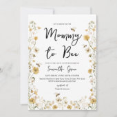 Wilde Bloem Bij Baby Shower Kaart (Voorkant)