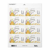 Wilde Bloem Bijenkorf Honing Potlabel Etiket (Full Sheet)