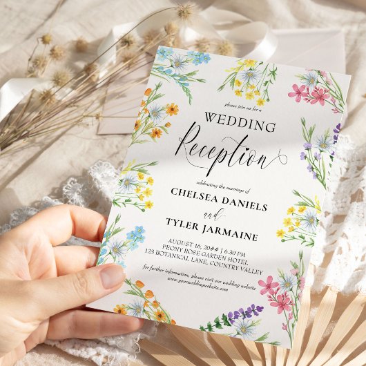 Wilde bloem Bindende Ontvangst Alleen fijne bloeme Kaart