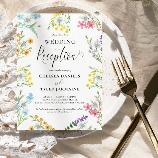 Wilde bloem Bindende Ontvangst Alleen fijne bloeme Kaart