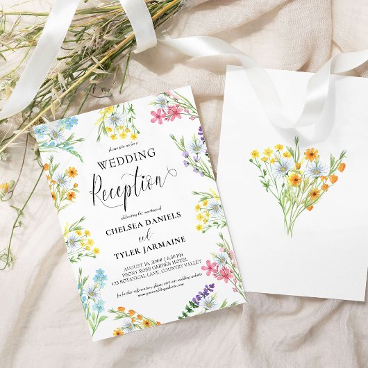 Wilde bloem Bindende Ontvangst Alleen fijne bloeme Kaart