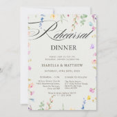 Wilde bloem Bindland Floral Rehearsal Dinner Kaart (Voorkant)