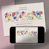 Wilde bloem Bindland Floral Rehearsal Dinner Kaart