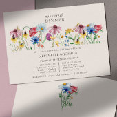 Wilde bloem Bindland Floral Rehearsal Dinner Kaart