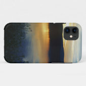 Wilde bloem, blauwe zonsondergang Case-Mate iPhone case (Achterkant (horizontaal))