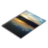 Wilde bloem, blauwe zonsondergang notitieboek (Linkerzijde)