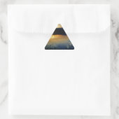 Wilde bloem, blauwe zonsondergang sticker (Tas)