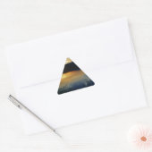 Wilde bloem, blauwe zonsondergang sticker (Envelop)