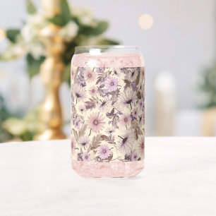 wilde bloem blikvorm glas