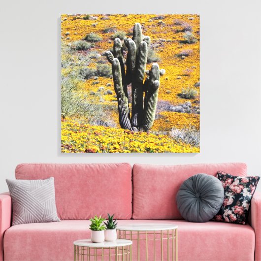 Wilde bloem bloei canvas afdruk (Insitu (Woonkamer))