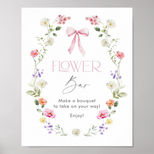 Wilde bloem Bloem bar Baby in bloei Poster (Voorkant)