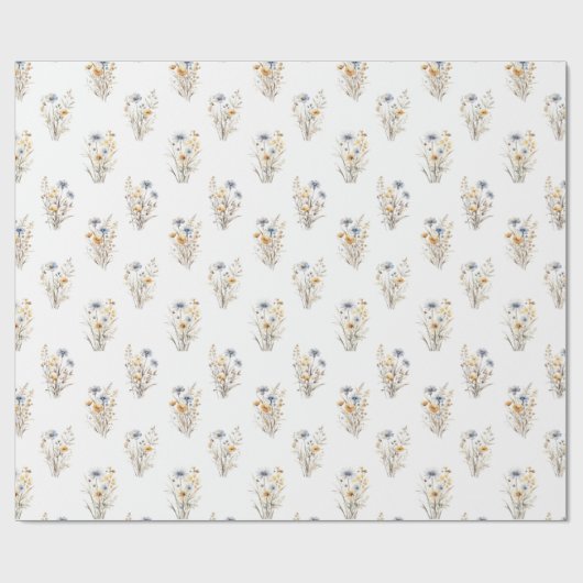 Wilde bloem Bloem Cadeaupapier (Vlak)
