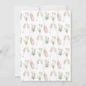 wilde bloem bloem champagne modern schuinschrift aankondiging (Achterkant)