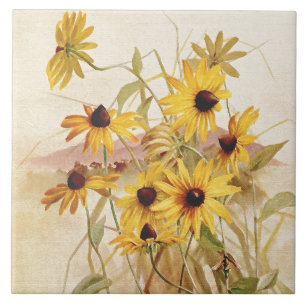 Wilde bloem Bloembloem Botanische Tegel Tegeltje