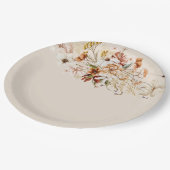 Wilde Bloem Bloemen Boeket Waterverf Papieren Bordje (Gekanteld)