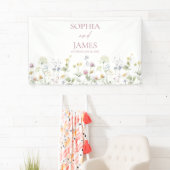 Wilde Bloem Bloemen Tuin Bruiloft Spandoek (Insitu)