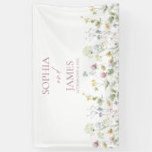 Wilde Bloem Bloemen Tuin Bruiloft Spandoek (Verticaal)