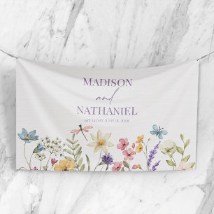 Wilde Bloem Bloemen Tuin Bruiloft Spandoek