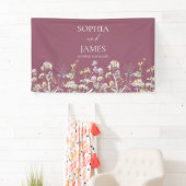 Wilde Bloem Bloemen Tuin Bruiloft Spandoek (Insitu)