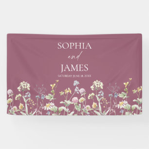 Wilde Bloem Bloemen Tuin Bruiloft Spandoek