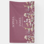 Wilde Bloem Bloemen Tuin Bruiloft Spandoek (Verticaal)