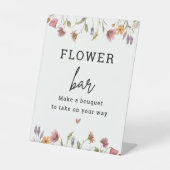 Wilde bloem bloemenbar bloemenstation bord reclamebord met voetstuk (Voorkant)