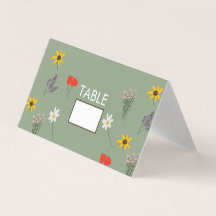 Wilde Bloem Bloemendag Trouwtent Tafelkaarten