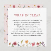 Wilde bloem bloemendisplay douchewikkel in helder  kaart (Voorkant / Achterkant)