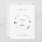 Wilde bloem bloemenelegant minimaal sparen de datu kaart (Voorkant)