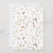 Wilde bloem bloemenelegant minimaal sparen de datu kaart (Achterkant)