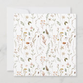 Wilde bloem bloemenelegant minimaal sparen de datu save the date (Achterkant)