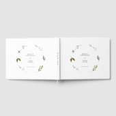 Wilde bloem bloemenelegante minimale bruiloft deco gastenboek (Volledig)