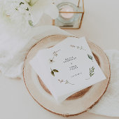 Wilde bloem bloemenelegante minimale bruiloft deco servet