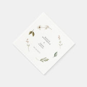 Wilde bloem bloemenelegante minimale bruiloft deco servet (Hoek)