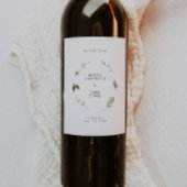 Wilde bloem bloemenelegante party decor bruiloft wijn etiket