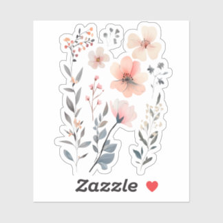 Wilde Bloem-Bloemig-Schattig Sticker