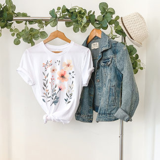 Wilde Bloem-Bloemig-Schattig T-shirt