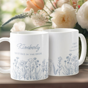 Wilde bloem bloemige rand in elke kleur met de han koffiemok