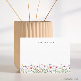Wilde Bloem Bloemrijke Chic Notitiekaarten Notitiekaartje